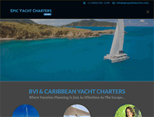 Tablet Screenshot of epicyachtcharters.com